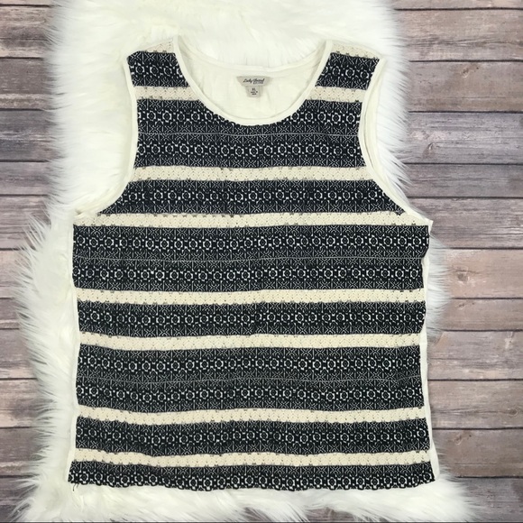 Lucky Brand Tops - ❤️Lucky Brand Crochet Lace Stripe Tank XL R1572